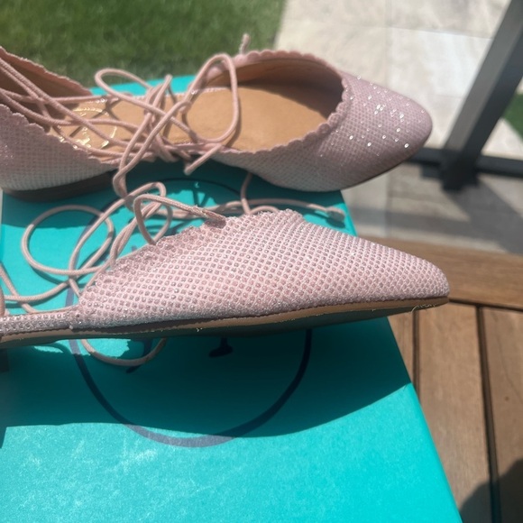 Jack Rogers “Camille Sparkle” Flats – Blush/Rose Gold – Size 6M - Picture 7 of 9